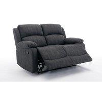 2 Seater Recliner Sofa, Leathaire Fabric Manual Recliner Armchair