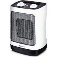 Pro Breeze 2000W Mini Ceramic Fan Heater with Automatic Oscillation in White