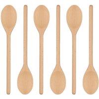 Argon Tableware Wooden Cooking Spoons - 30cm - Pack of 6 in Brown