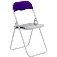 Harbour Housewares Coloured Padded Folding Chair in Purple