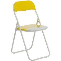 Harbour Housewares Coloured Padded Folding Chair in Yellow