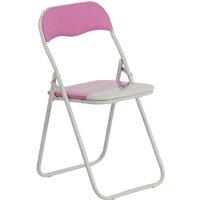 Harbour Housewares Coloured Padded Folding Chair in Pink