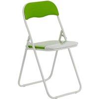 Harbour Housewares Coloured Padded Folding Chair in Green