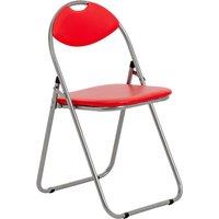 Harbour Housewares Padded Folding Desk Chair in Red