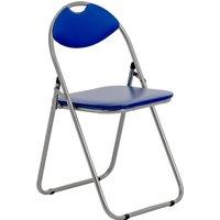 Harbour Housewares Padded Folding Desk Chair in Blue