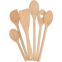 Argon Tableware 6pc Wooden Cooking Spoon Set in Brown