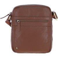 GABICCI Men's Real Leather Messenger Bag in Tan