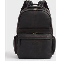 OSPREY LONDON Men's The Lockton Leather Backpack in Black