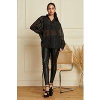 Organza Cut Out Back Shirt