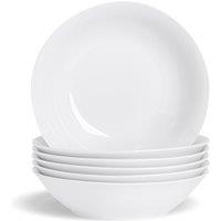 Argon Tableware 25.5cm White Pasta Bowls Set of 12 - 10in Dinner Bowl Set Noodle Bowls