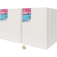 Fax Potato Stretched Canvas with Wooden Wedges - 12" x 16" - Pack of 60 in White