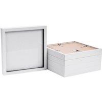 Nicola Spring 3D Box Photo Frames - 20 x 20 - Pack of 5 in White