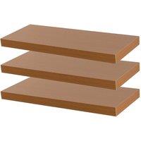 Harbour Housewares Modern Floating Wall Shelves - 60cm - Pack of 6 in Brown