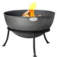 Harbour Housewares 60cm Steel Fire Pit - Outdoor Garden Patio Fire Bowl Brazier Heater in Black