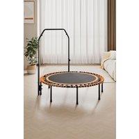 48in Bungee Cords Foldable Round Orange Trampoline with Adjustable U-Handle Bar