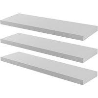 Harbour Housewares Modern Floating Wall Shelves - 80cm - Pack of 6 in White