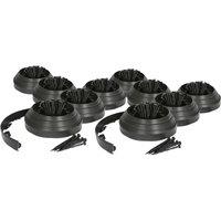 Harbour Housewares 100m Flexible Plastic Lawn Edging Path Grass Border with Plastic Pegs in Black