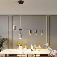 Garwarm 5-Light Black Dimmable LED Pendant Light