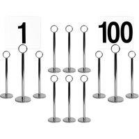 Argon Tableware Table Numbers with 20cm Holders - 20cm - Silver - Pack of 100