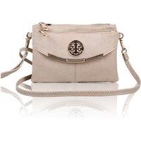 Fontanella Fashion Women's Noveau Triple Compartment Crossbody Bag in Cream