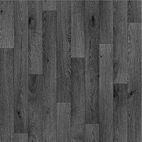 Vinyl Flooring UK Black Wood Effect 2.5mm Felt Backing Vinyl Flooring Sheet | Size: 3000mm x 5000mm