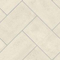 Vinyl Flooring UK White Tile Effect 2.8mm Cushion Backed Vinyl Flooring Sheet | Size: 4000mm x 1000mm