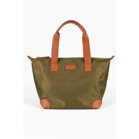 Etre Women's Harlowe Classic Tote Beach Bag - Nylon/PU in Khaki