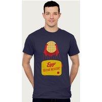 Kelloggs Men's Eggo Breakfast Waffles To The Rescue Toaster T-Shirt in Navy | Size: Small