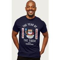 Kelloggs Men's Tony the Tiger Chinese Lunar Calendar Year Of The Tiger T-Shirt in Navy | Size: 2XL