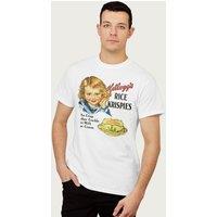 Kelloggs Men's Rice Krispies Vintage Advert T-Shirt in White | Size: Small