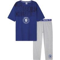 Chelsea FC Men's Pyjama Set - Bottoms & T-Shirt | Size: Large