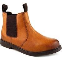 Frank James Men's Leather Chelsea Ankle Boots in Tan | Size: 1