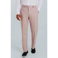 Dobell Men's Dusty Pink Suit Trousers | Size: 34S