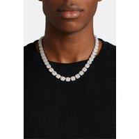 Cernucci Men's 10mm Clustered Tennis Chain in Metallic Silver | Size: 22 inches