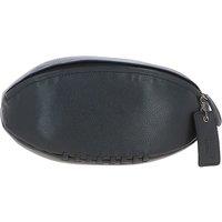 Ashwood Leather Men's Leather Rugby Ball Washbag in Black