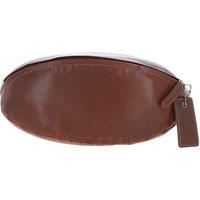 Ashwood Leather Men's Leather Rugby Ball Washbag in Tan