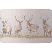Voyage Maison Moorland Stag Eva Animal Lampshade in Light Beige | Size: 40 cm diameter x 25 cm high