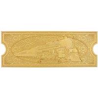 Polar Express Limited Edition 24k Gold Plated Train Ticket in Metallic Gold