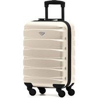 Flight Knight 55x35x20cm Cabin Carry Bag Hard Shell Suitcase 100+ Airline Approved in Cream