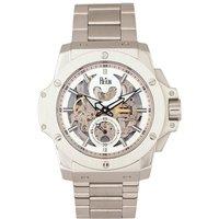 Reign Men's Commodus Automatic Skeleton Bracelet Watch in Silver