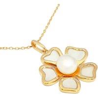 LENAE Women's Jeanne Pearl Pendant Necklace - Gold Vermeil