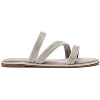 Moda In Pelle Women's 'Lilyvalley' Porvair Sandals in Silver | Size: 4