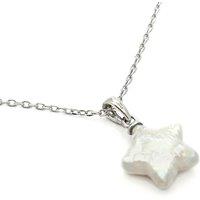 LENAE Women's Clio Star Pearl Pendant Necklace - Sterling Silver