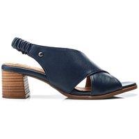 Moda In Pelle Women's 'Prinia' Leather Heeled Sandals in Navy | Size: 6