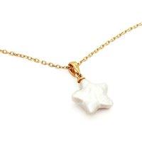 LENAE Women's Clio Star Pearl Pendant Necklace - Gold Vermeil