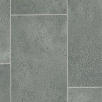 Vinyl Flooring UK Grey Stone Tile Effect 2.8mm Anti Slip Vinyl Flooring Sheet | Size: 2000mm x 4000mm