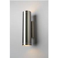 BHS Lighting Fabio Outdoor Wall Light in Metallic Silver