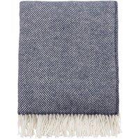 Murmur 'Ennis' Wool Throw in Navy | Size: 130 cm x 170 cm