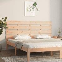 Berkfield Home Headboard 200x3x80 cm Solid Wood Pine in Brown | Size: 200 x 3 x 80 cm