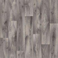 Vinyl Flooring UK Grey Wood Effect 2.6mm Textile Backed Vinyl Flooring Sheet in Light Grey | Size: 4000mm x 1000mm